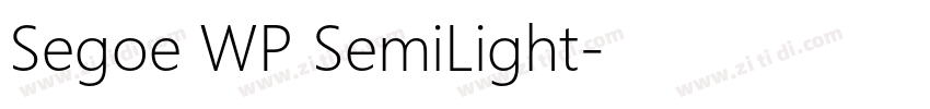 Segoe WP SemiLight字体转换